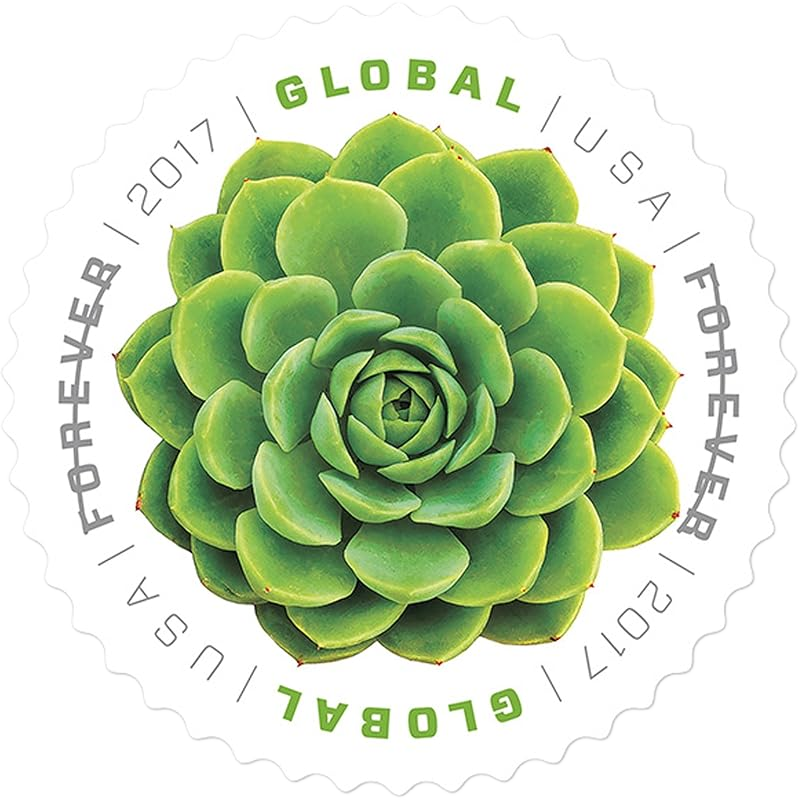 2017 Green Succulent Forever First Class Postage Stamps