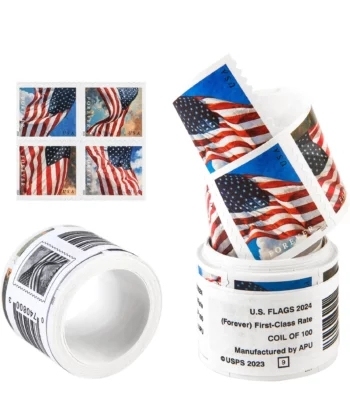 2024 Permanent Flag Rolls Forever First Class Postage Stamps