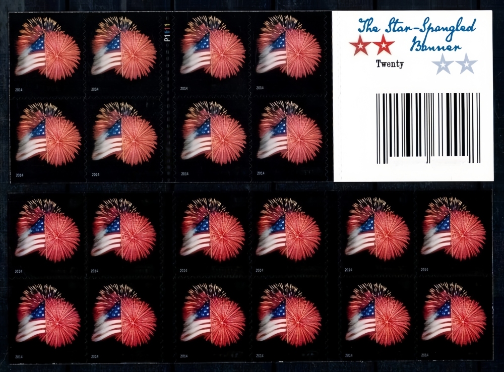 2014 Star-Spangled Banner (Fireworks)  Forever First Class Postage Stamps