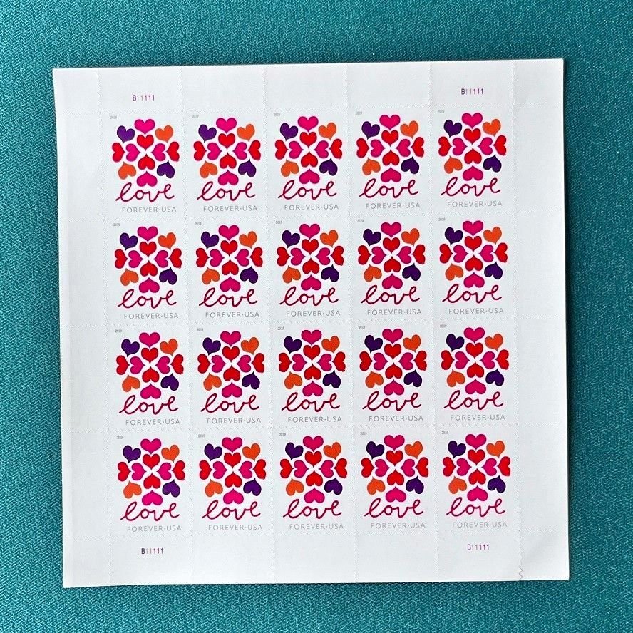 2019 Love Heart Blossoms Forever First Class Postage Stamps