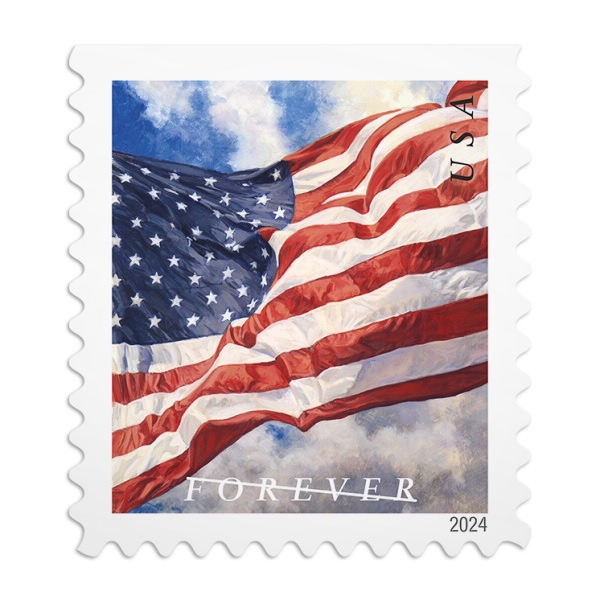 2024 US Flags Forever First Class Postage Stamps