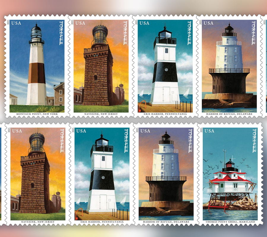 2021 Mid-Atlantic Lighthouses Forever First Class Postage Stamps