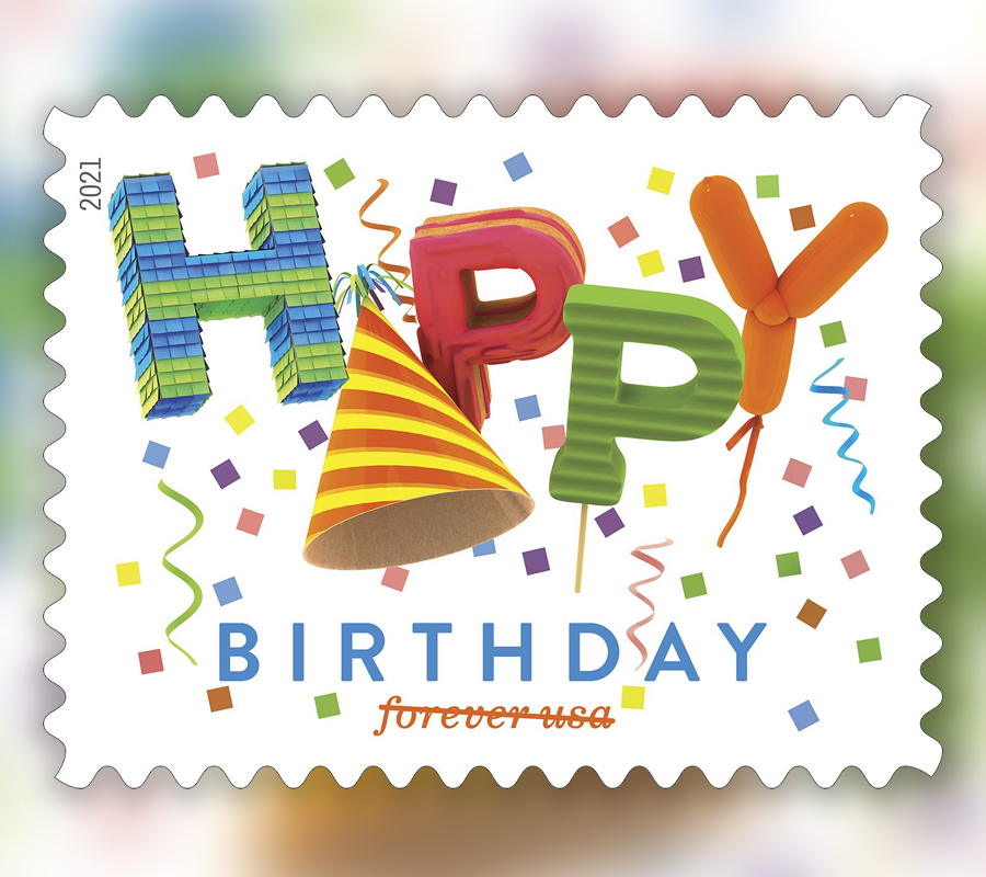 2021 Happy Birthday Forever First Class Postage Stamps