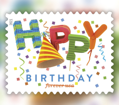 2021 Happy Birthday Forever First Class Postage Stamps