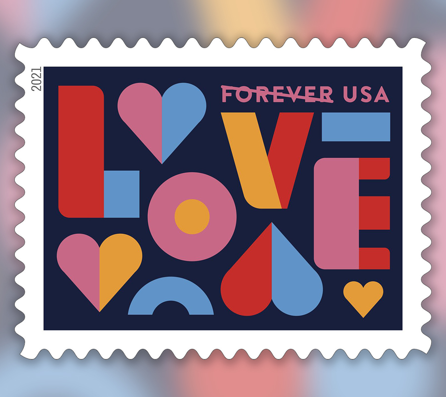 2021 Love(First comes Love)  Forever First Class Postage Stamps