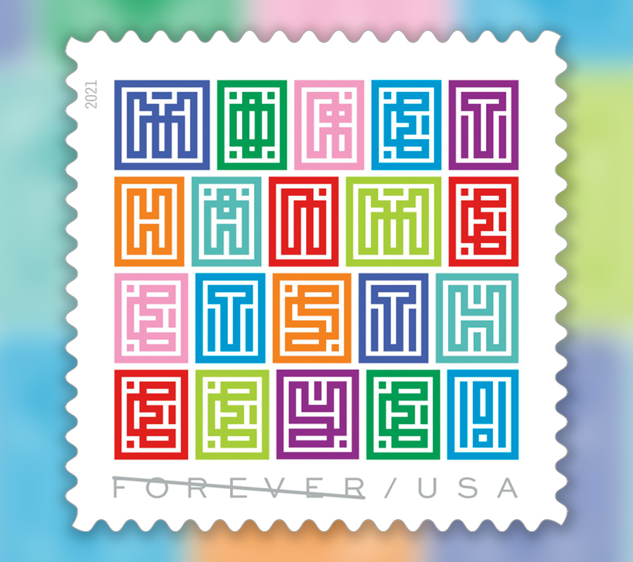 2021 Mystery Message Forever First Class Postage Stamps