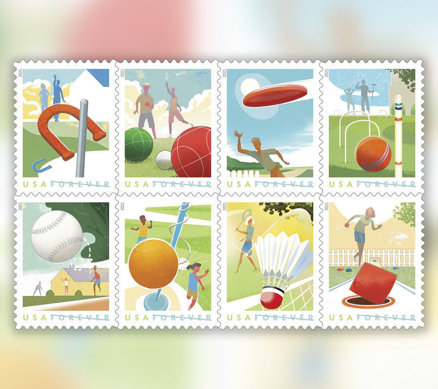 2021 Backyard Games Forever First Class Postage Stamps