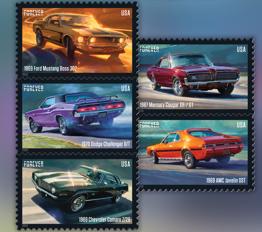 2022 PONY CAR Forever First Class Postage Stamps