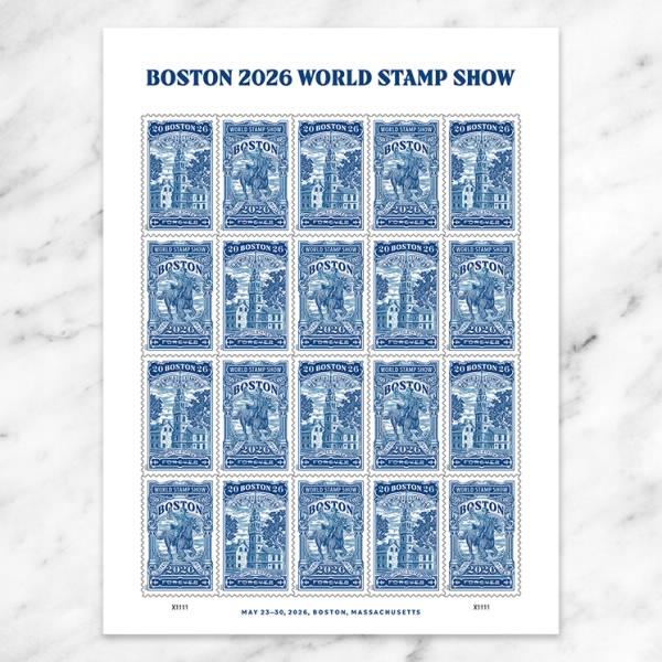 Boston 2026 World Stamp Show Forever First class postage stamps