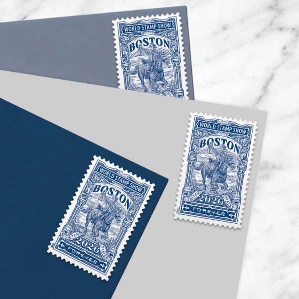 Boston 2026 World Stamp Show Forever First class postage stamps