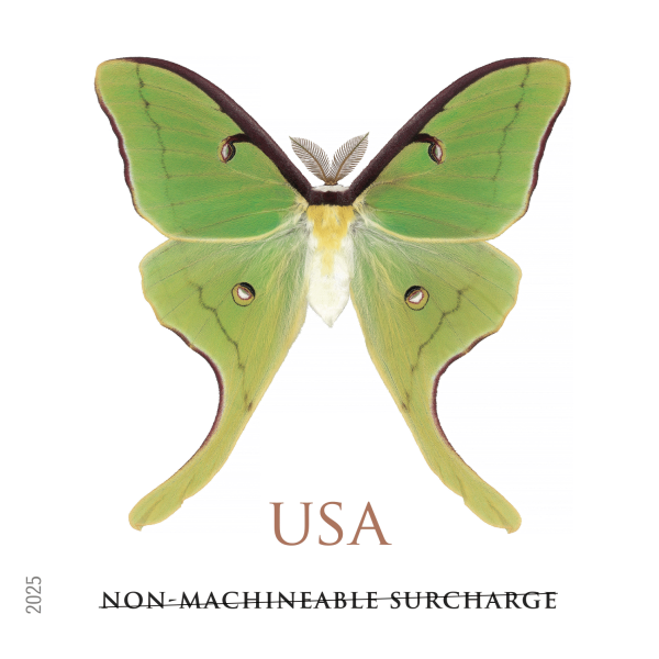 2025 Luna Moth Pane Forever First Class Postage Stamps