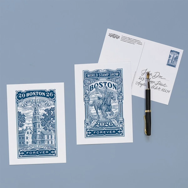 Boston 2026 World Stamp Show Forever First class postage stamps