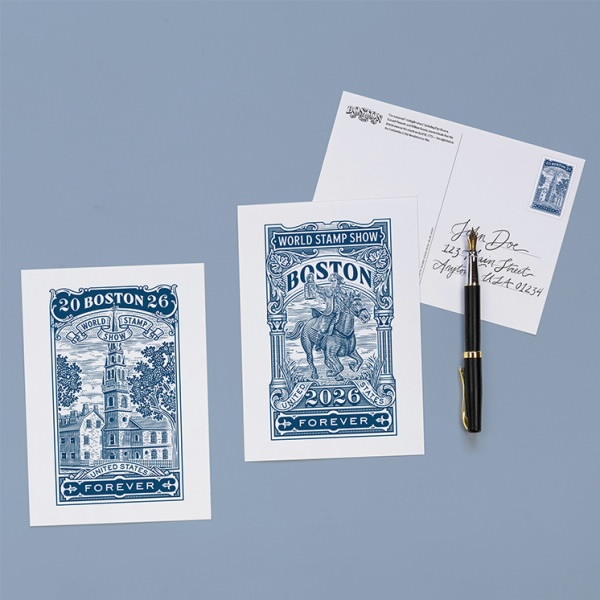 Boston 2026 World Stamp Show Forever First class postage stamps