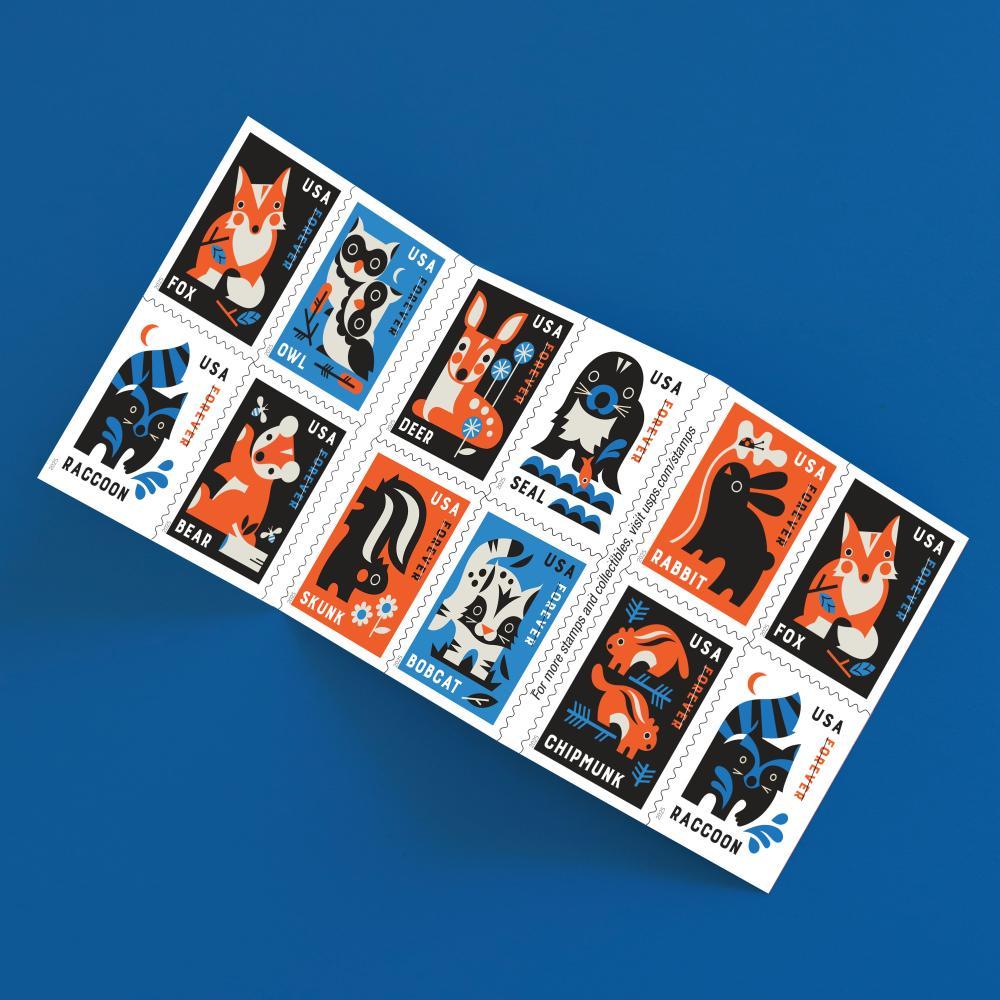 2025 Baby Wild Animals Forever First Class Postage Stamps