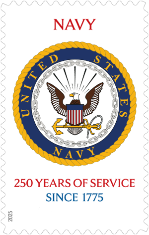 2025 U.S. Navy 250th Forever First Class Postage Stamps