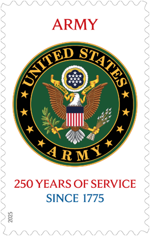 2025 U.S. Army 250th American Commemorative Forever First Class Postage Stamps