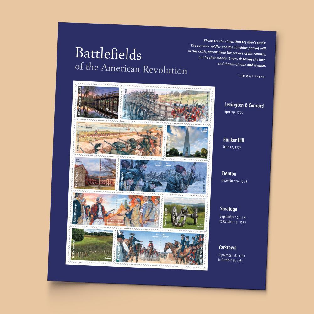 2025 Battlefields of the American Forever First Class Postage Stamps