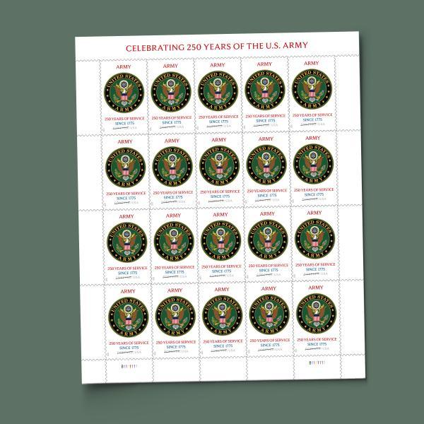 2025 U.S. Army 250th American Commemorative Forever First Class Postage Stamps