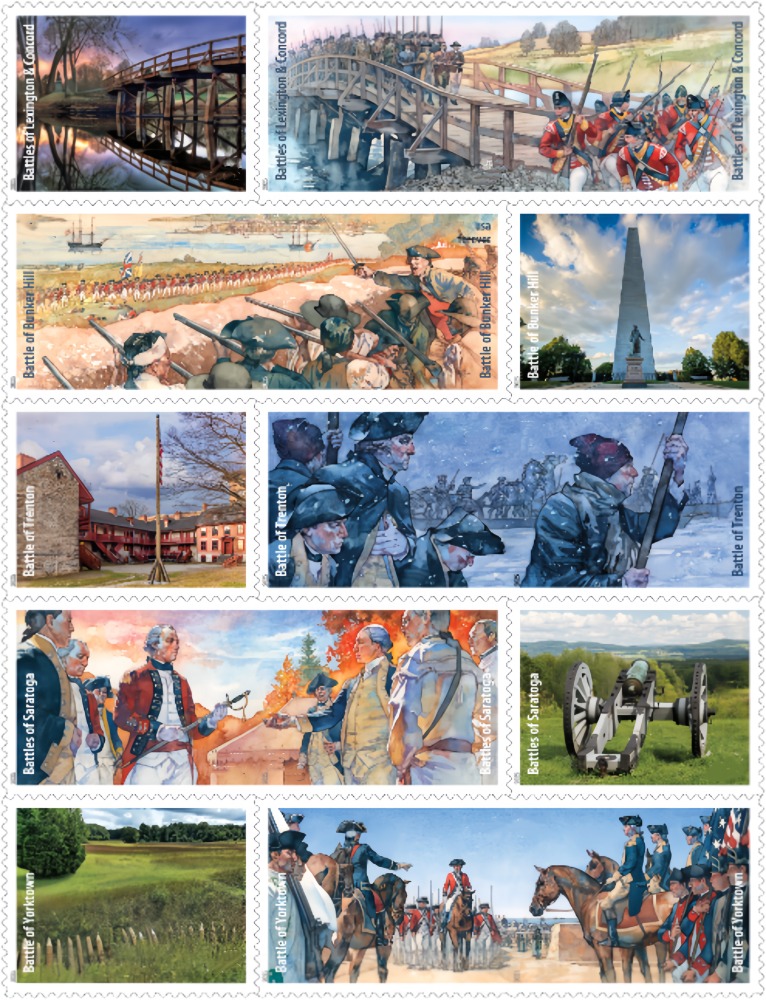 2025 Battlefields of the American Forever First Class Postage Stamps