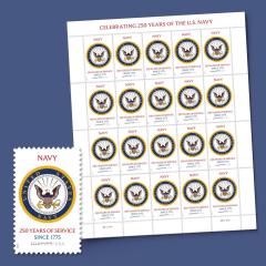 2025 U.S. Navy 250th Forever First Class Postage Stamps