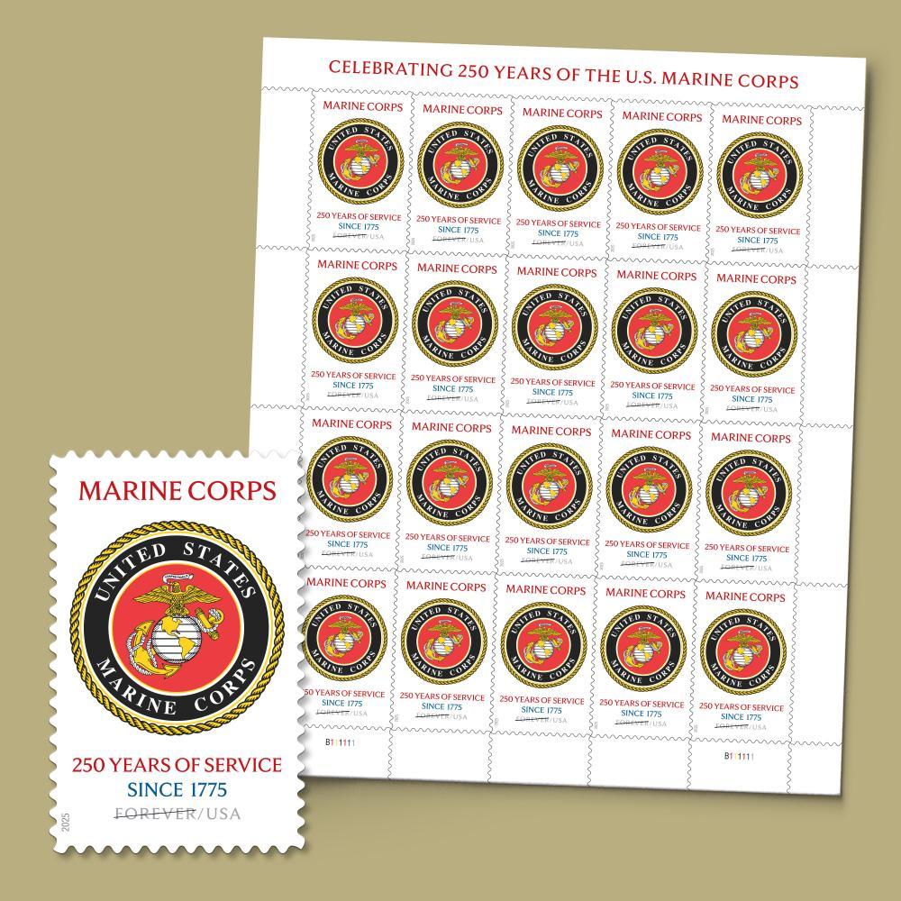 2025 U.S. Marine Corps 250th Forever First Class Postage Stamps