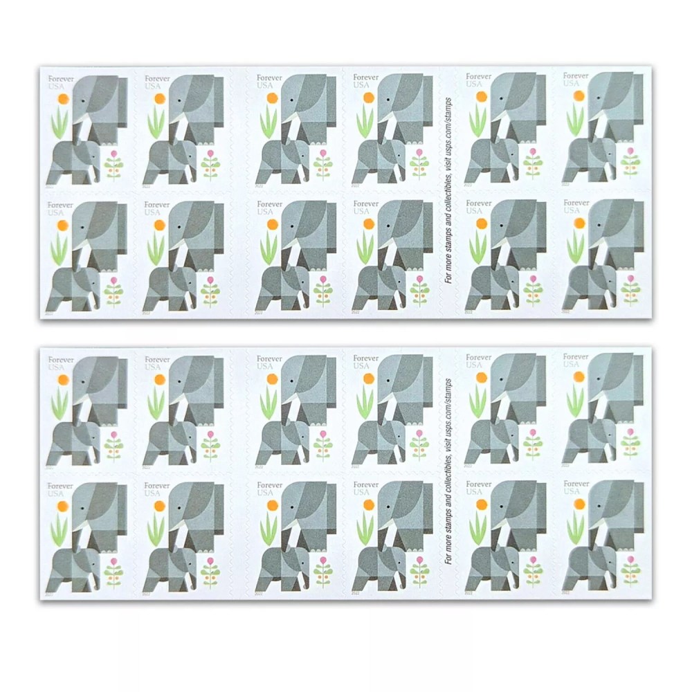 2022 Elephants Forever First Class Postage Stamps
