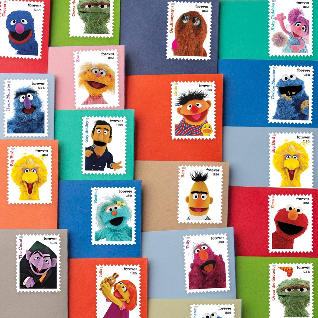 2019 Sesame Street Forever First Class Postage Stamps