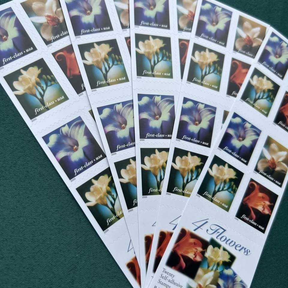 2000 Four Flowers Forever First Class Postage Stamps