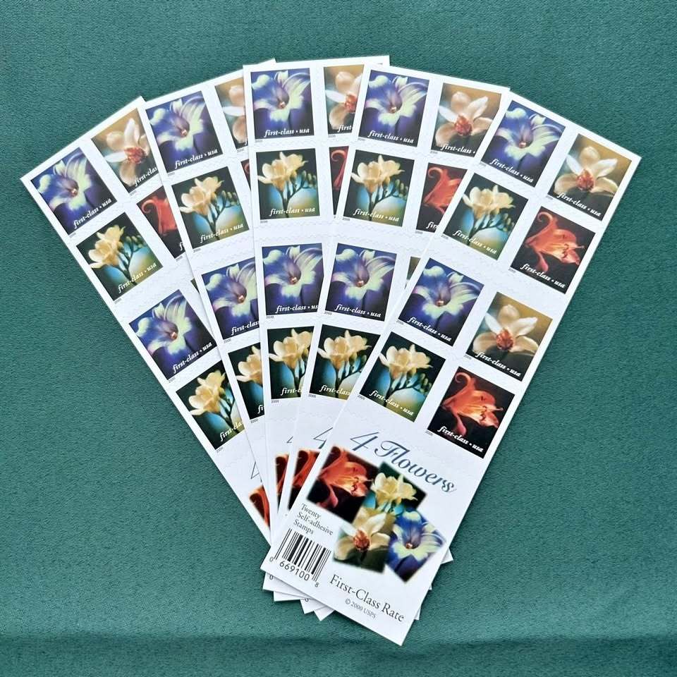 2000 Four Flowers Forever First Class Postage Stamps