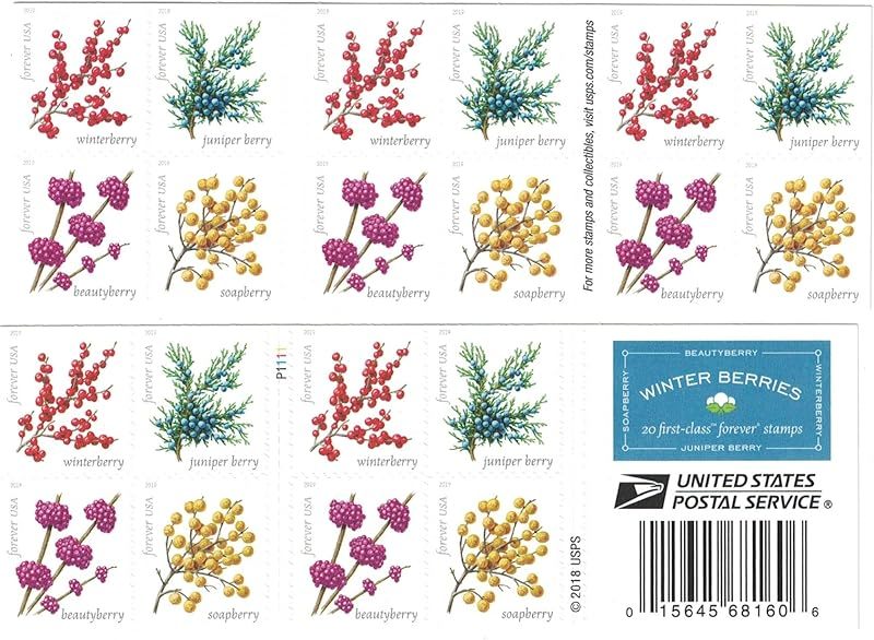 2019 Winter Berries Forever First Class Postage Stamps
