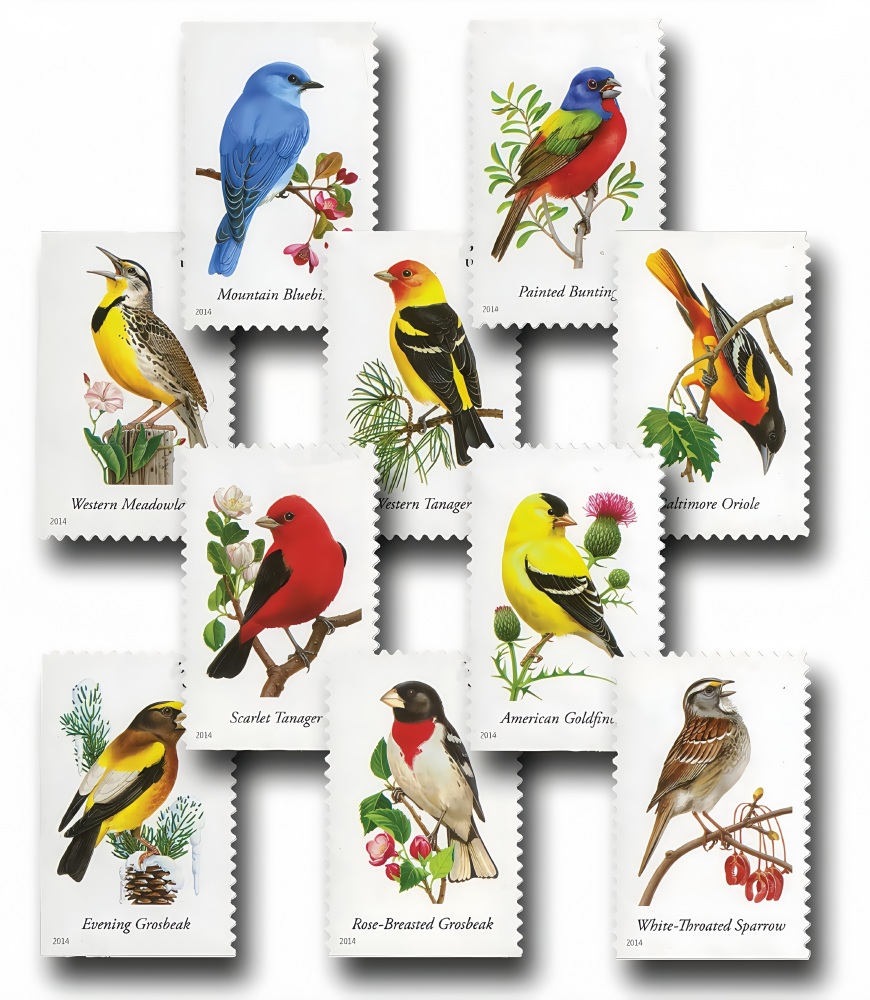 2014 Songbirds Forever First Class Postage Stamps