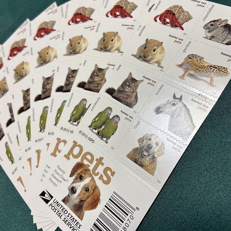 2016 Pets Forever First Class Postage Stamps