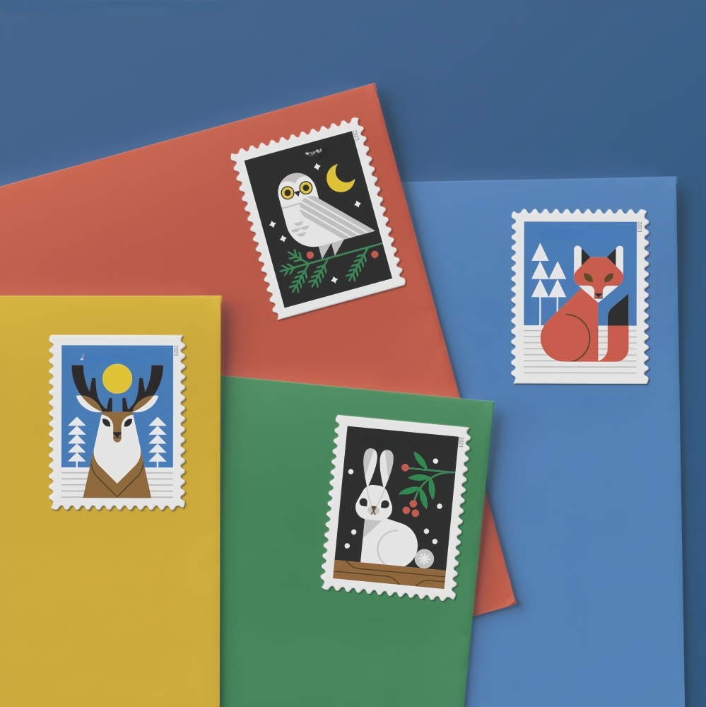 2023 Winter Woodland Animals  Forever First Class Postage Stamps