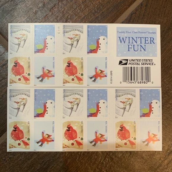 2014 Winter Fun   Forever First Class Postage Stamps