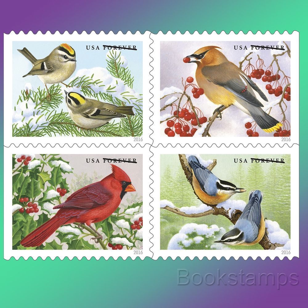 2016 Songbirds in Snow  Forever First Class Postage Stamps
