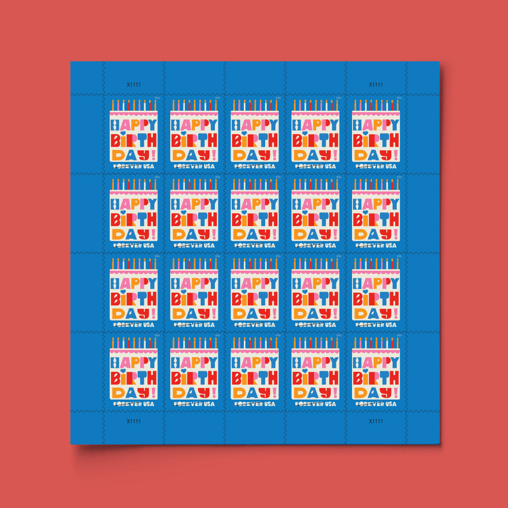 2026 New Happy Birthday Forever First Class Postage Stamps