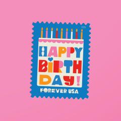 2026 New Happy Birthday Forever First Class Postage Stamps
