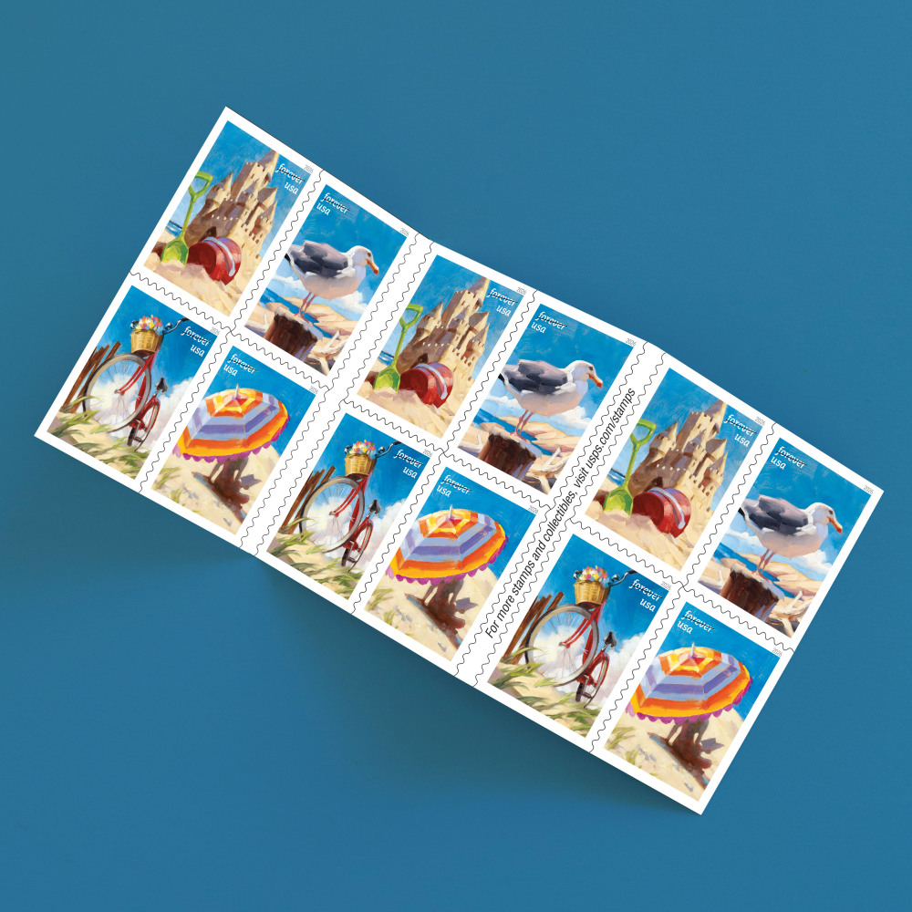 2026  A Day at the Beach  Forever First Class Postage Stamps