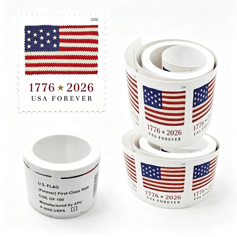 2026 US Flags Rolls Forever First Class Postage Stamps