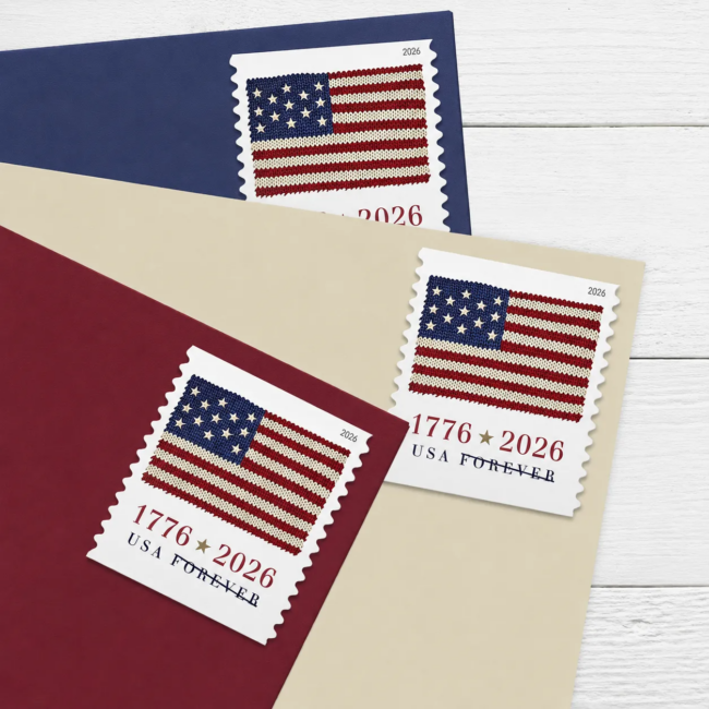 2026 US Flags Rolls Forever First Class Postage Stamps