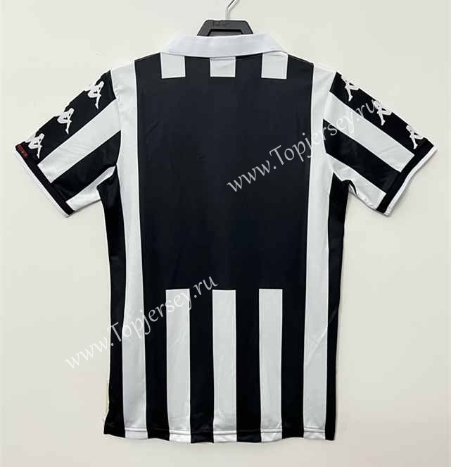 Retro Version 99-00 Juventus Home Black&White Thailand Soccer Jersey AAA-811