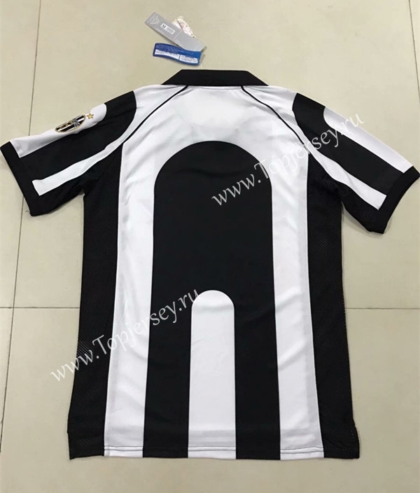 Retro Version 1997-1998 Juventus Home Black&White Thailand Soccer Jersey AAA-510
