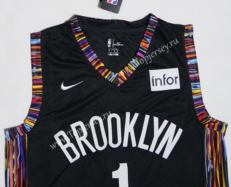 City Edition Brooklyn Nets Black #1 NBA Jersey