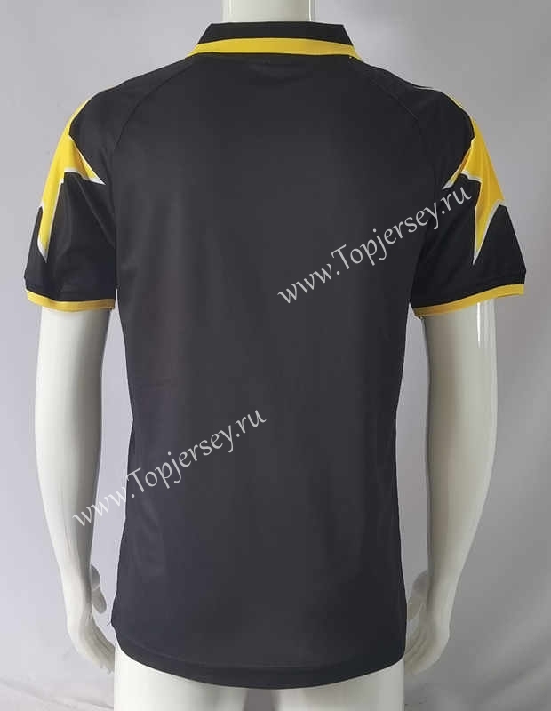 Retro Version 95-96 Juventus 2nd Away Black Thailand Soccer Jersey AAA-503