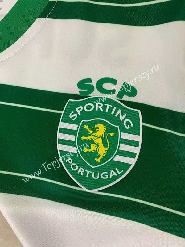 2021-2022 Sporting Clube de Portugal Home White and Green Thailand Soccer Jersey AAA-512