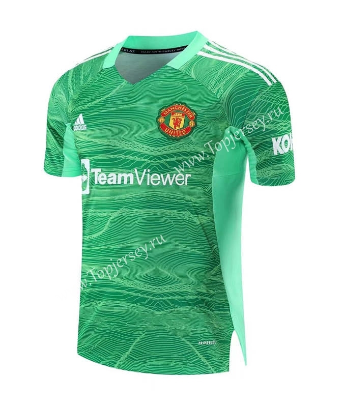 2021-2022 Manchester United Goalkeeper Green Thailand Soccer Jersey-418