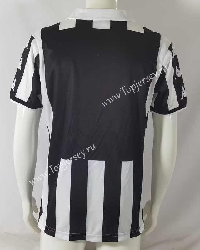 Retro Version 99-00 Juventus Home Black&White Thailand Soccer Jersey AAA-503