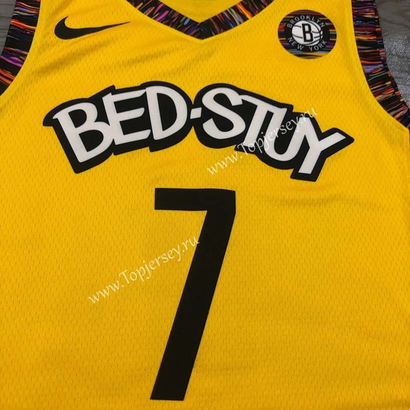 Commemorative Edition Brooklyn Nets Yellow #7 NBA Jersey-311