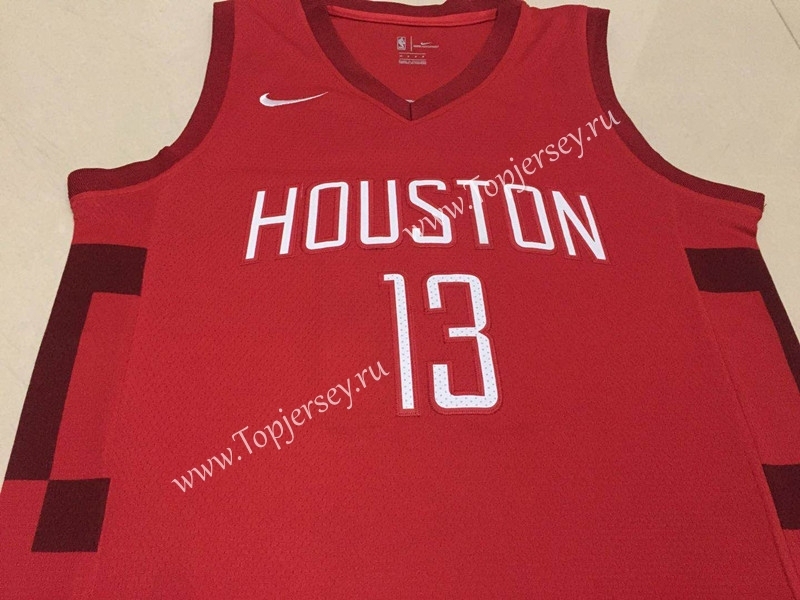 Earned Edition Houston Rockets Red #13 NBA Jersey