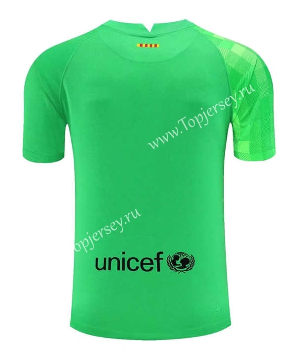 2021-2022 Barcelona Goalkeeper Green Thailand Soccer Jersey-418